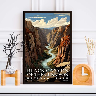 Black Canyon of the Gunnison National Park Poster, Travel Art, Office Poster, Home Decor | S7 - image5